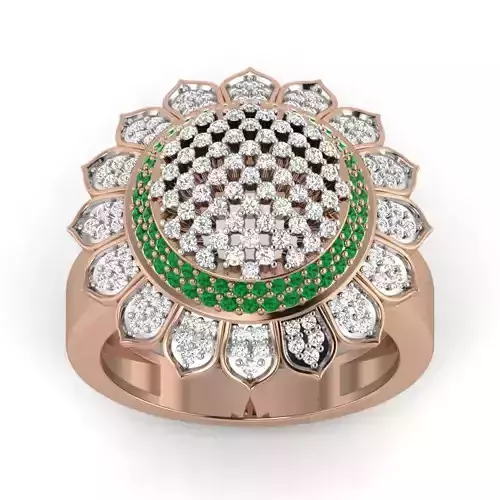 Women Cocktail Ring 3dm render details