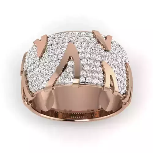 Women Cocktail Ring 3dm render details