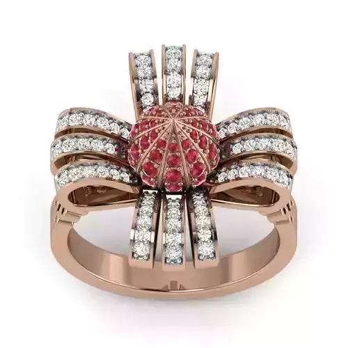 Women Cocktail Ring 3dm render details