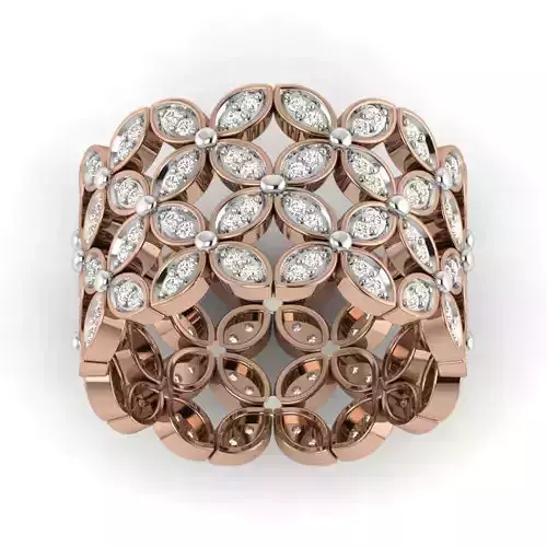 Women Cocktail Ring 3dm render details