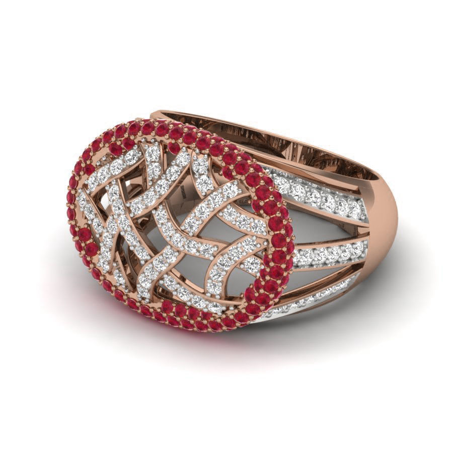 Women Cocktail Ring 3dm render details 3D print model_3