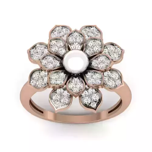 Women Cocktail Ring 3dm render details