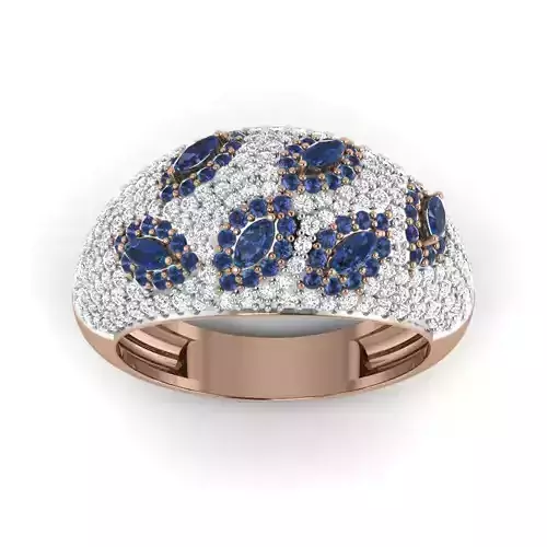 Women Diamond Ring 3dm render details