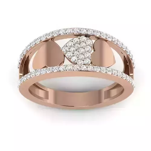 Heart Diamond Ring 3dm render details 3D print model