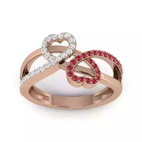 Heart Diamond Ring 3dm render details 3D print model