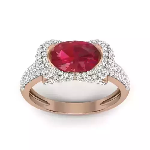 Women Cocktail Ring 3dm render details