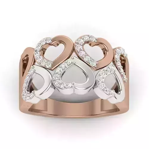 Women Cocktail Ring 3dm render details