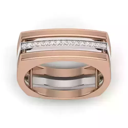 Gents Diamond Ring 3dm render details