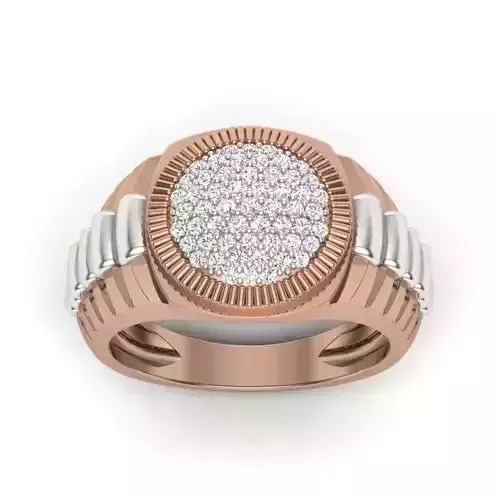 Gents Diamond Ring 3dm render details