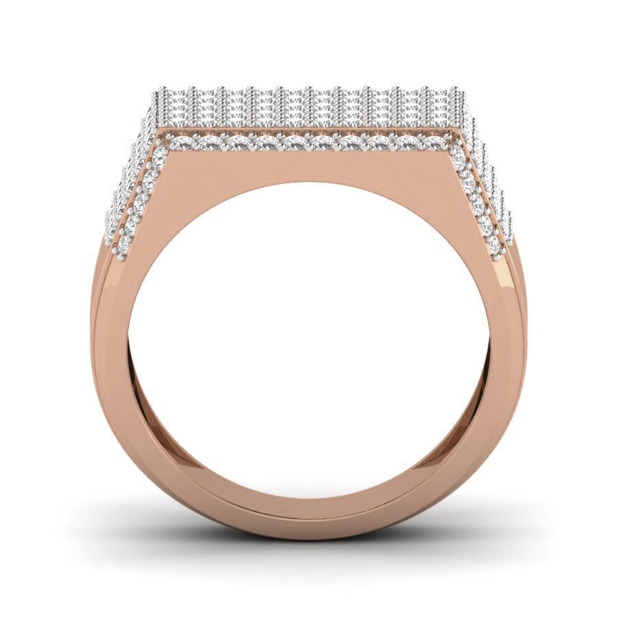 Gents Diamond Ring 3dm render details 3D print model_1