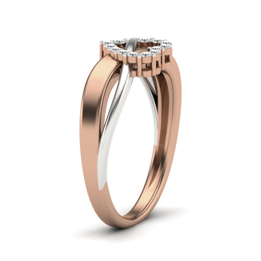 Heart Diamond Ring 3dm render details 3D print model_2