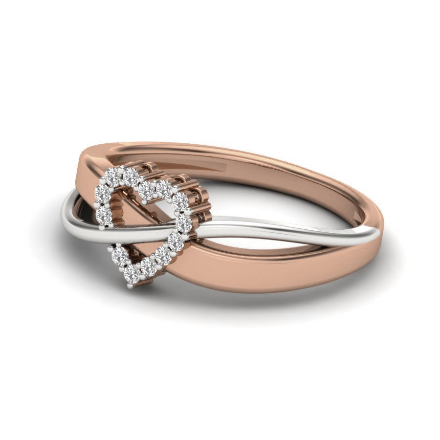 Heart Diamond Ring 3dm render details 3D print model_3