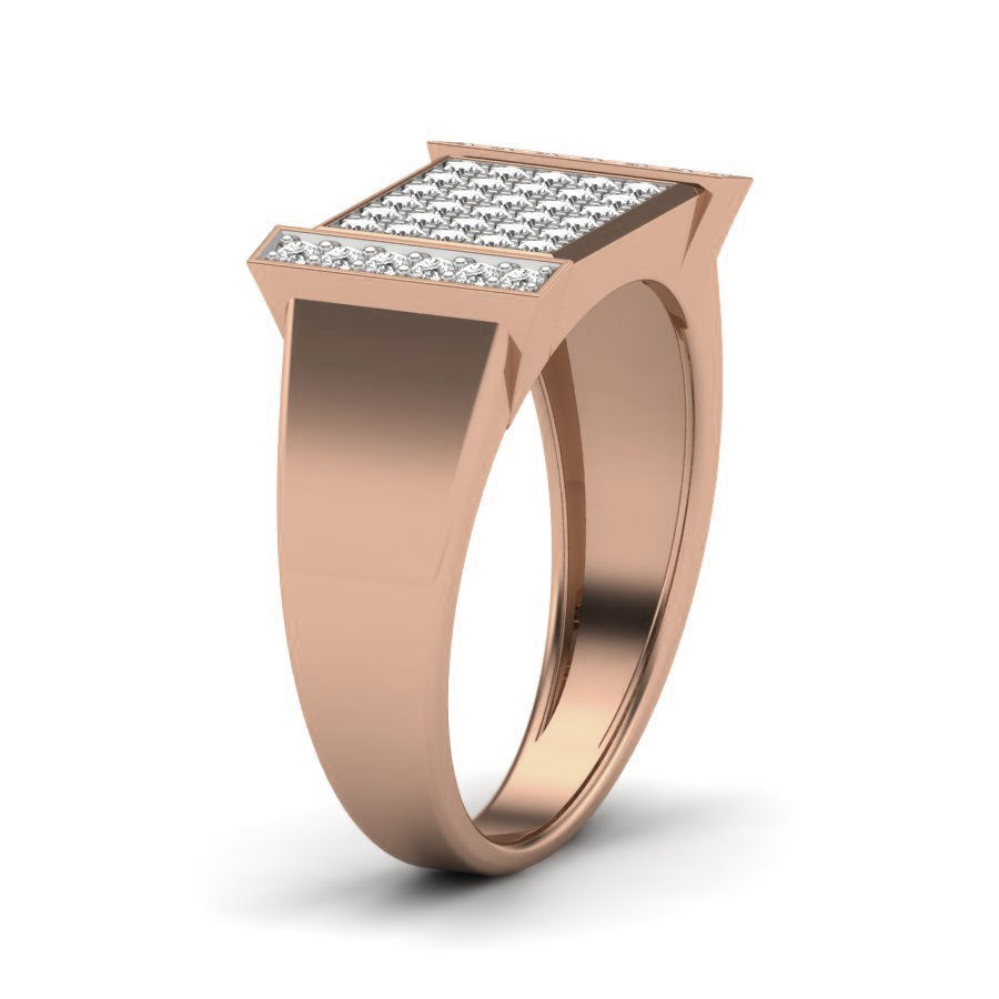 Gents Diamond Ring 3dm render details 3D print model_2