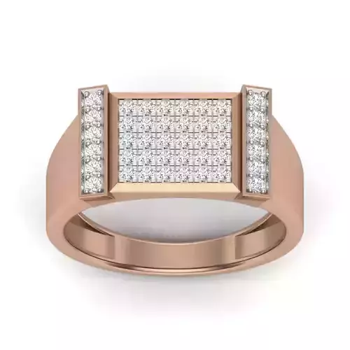 Gents Diamond Ring 3dm render details