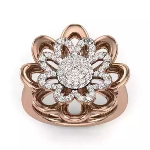 Women Cocktail Ring 3dm render details