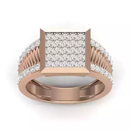Gents Diamond Ring 3dm render details