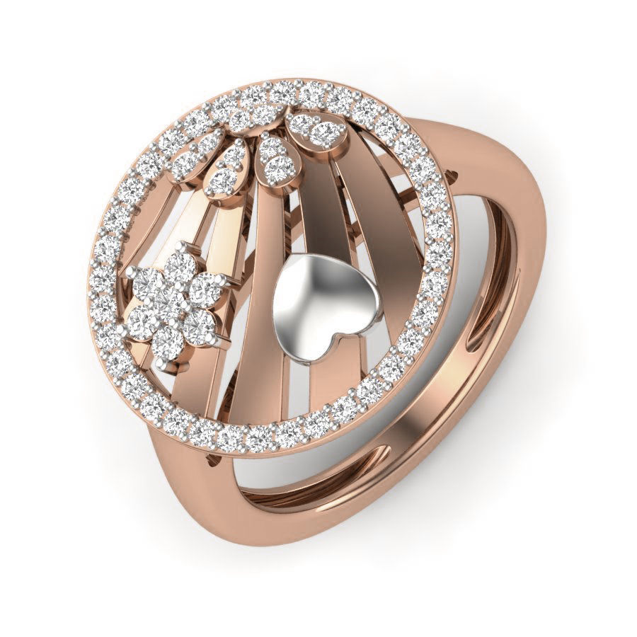 Women Diamond Ring 3dm render details 3D print model_4