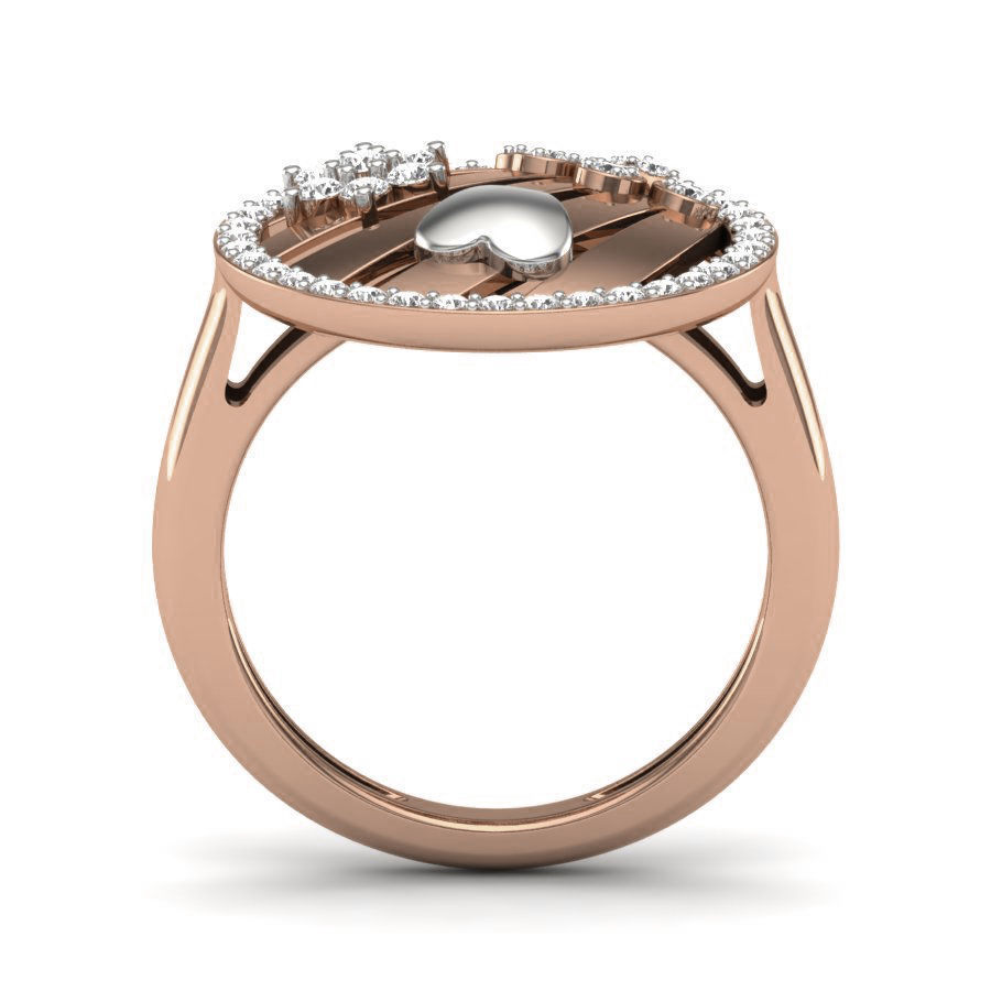 Women Diamond Ring 3dm render details 3D print model_1
