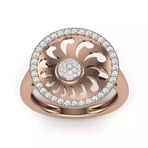 Women Diamond Ring 3dm render details