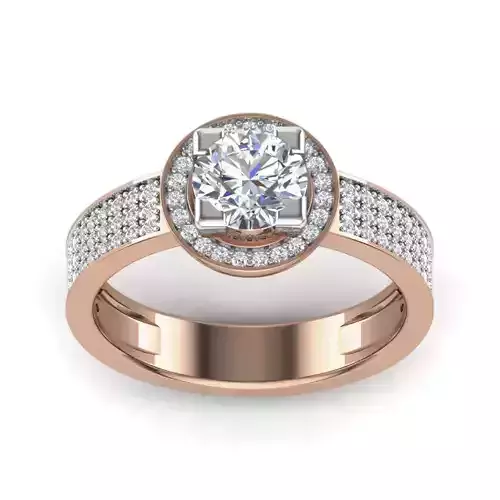 Women solitaire ring 3dm render detail 