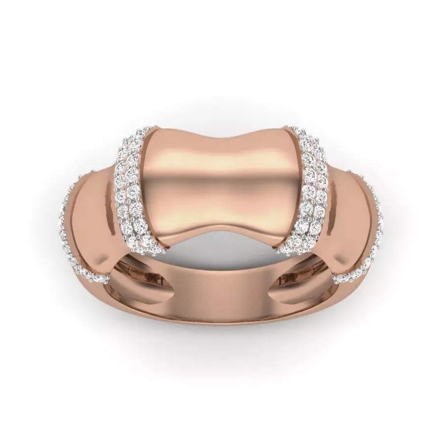 Women Diamond Ring 3dm render details 3D print model_0