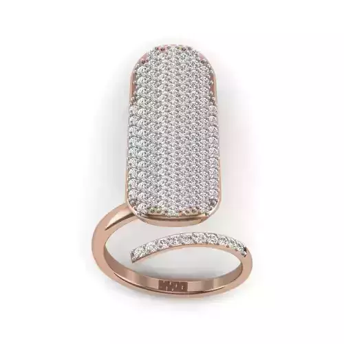 Women Cocktail Ring 3dm render details