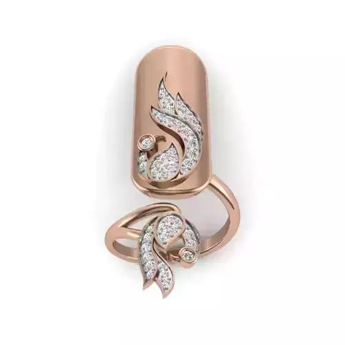 Women Cocktail Ring 3dm render details