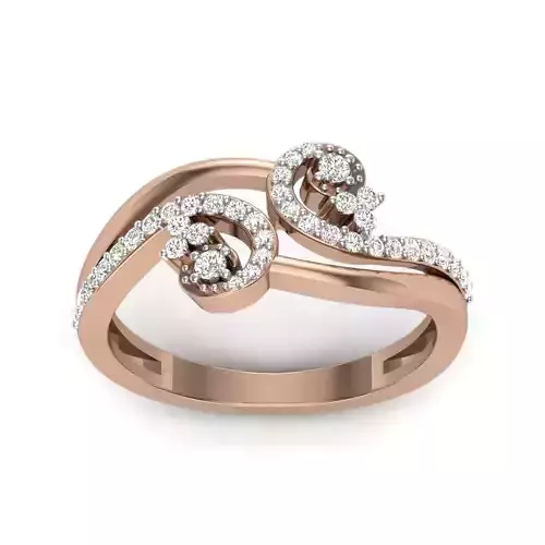 Women Diamond Ring 3dm render details