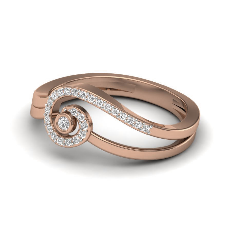 Women Diamond Ring 3dm render details 3D print model_3