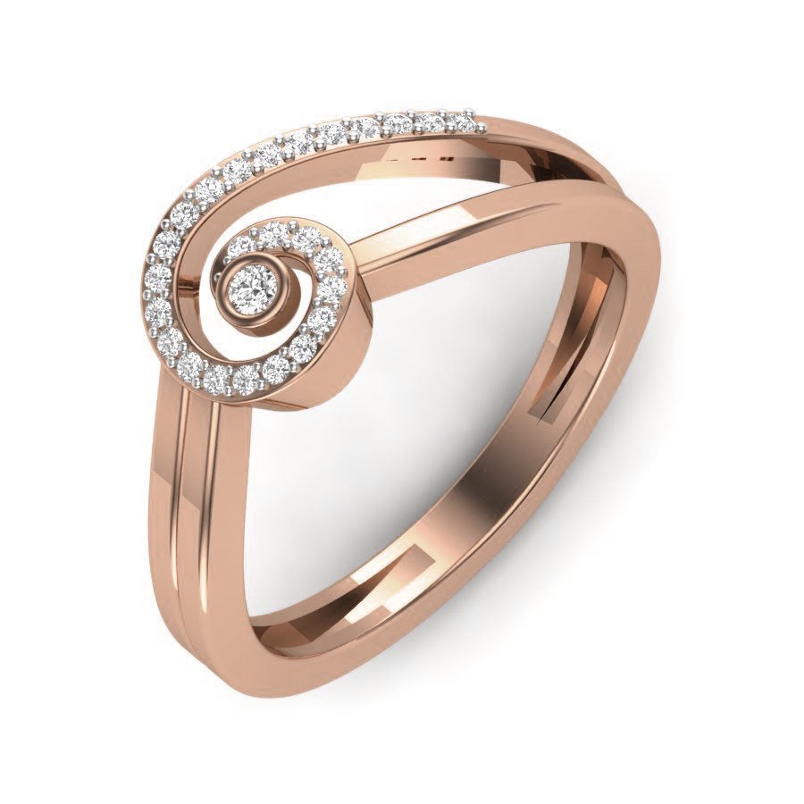 Women Diamond Ring 3dm render details 3D print model_4
