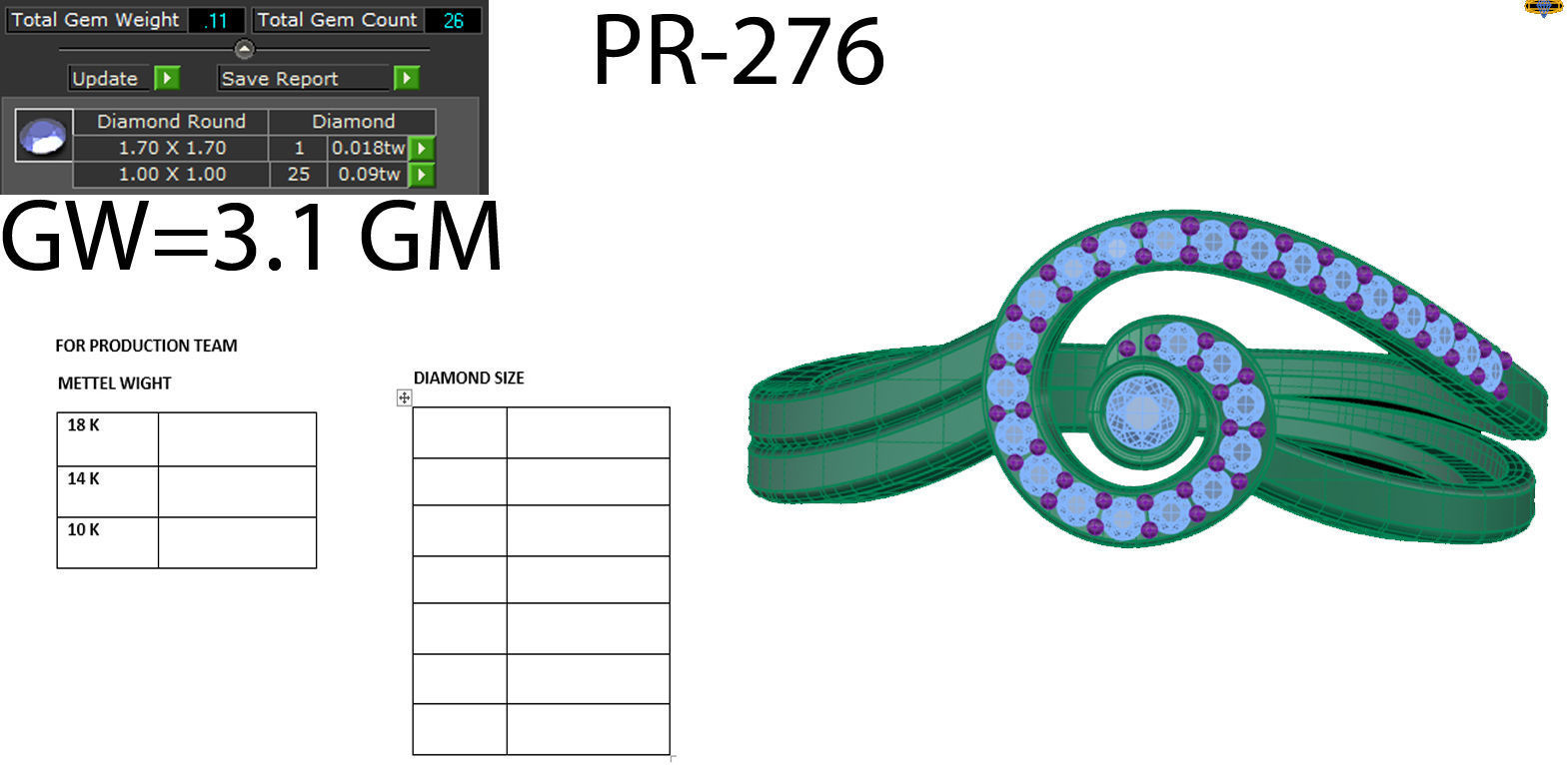 Women Diamond Ring 3dm render details 3D print model_5