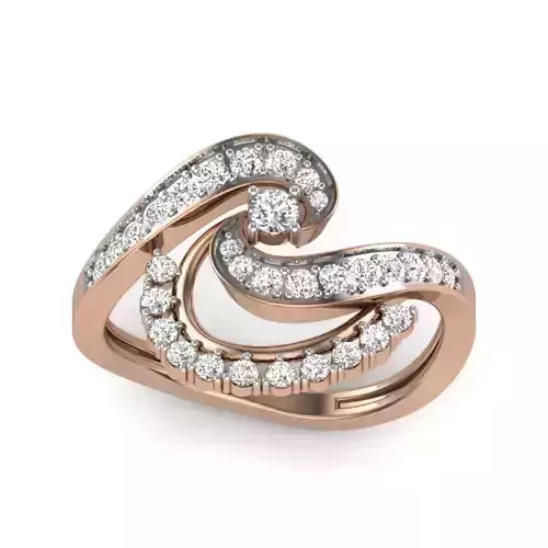Women Diamond Ring 3dm render details