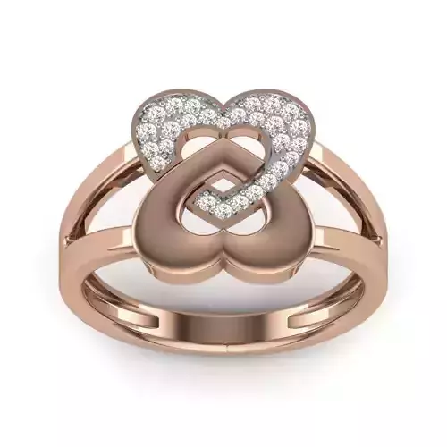 Heart Diamond Ring 3dm render details 3D print model