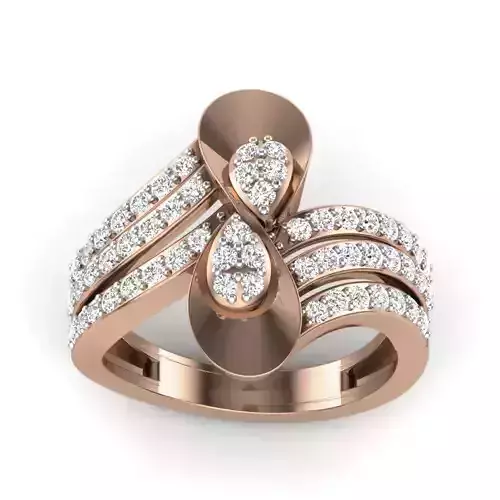 Women Diamond Ring 3dm render details