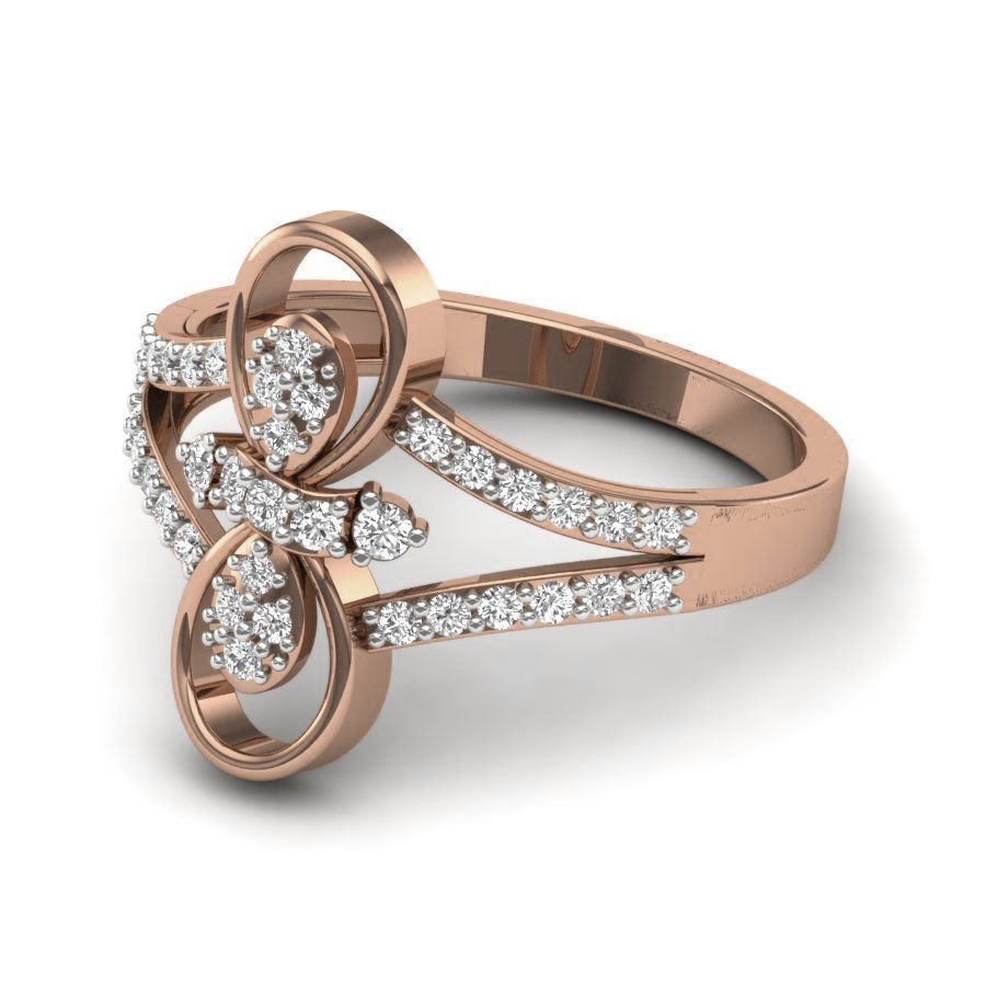 Women Diamond Ring 3dm render details 3D print model_3