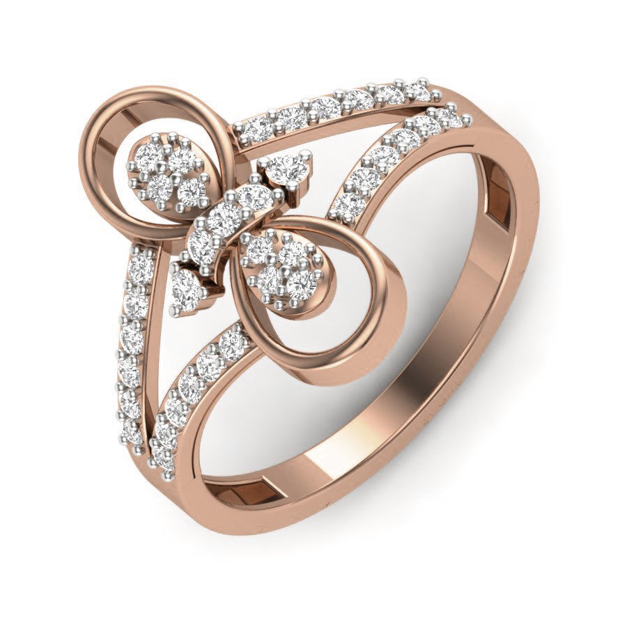 Women Diamond Ring 3dm render details 3D print model_4