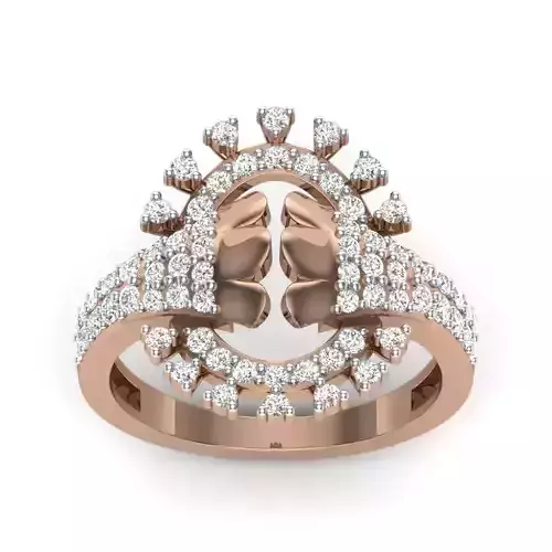 Women Diamond Ring 3dm render details