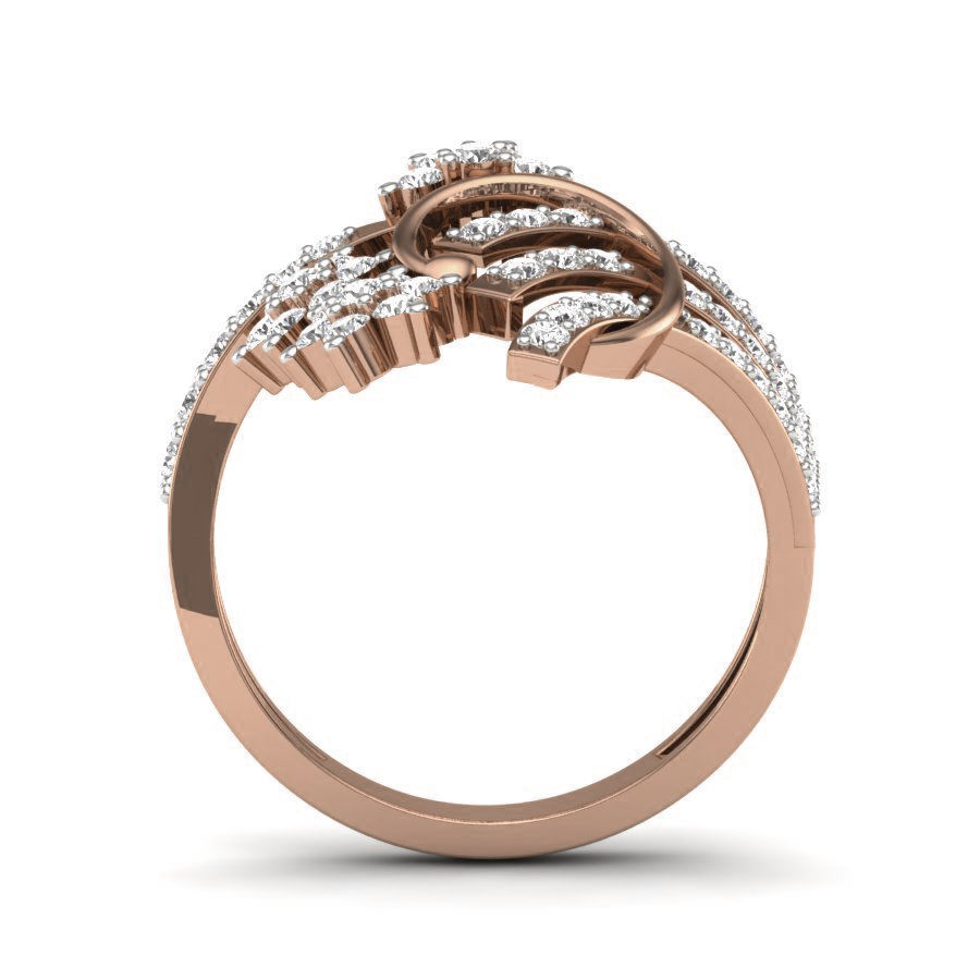 Women Diamond Ring 3dm render details 3D print model_1