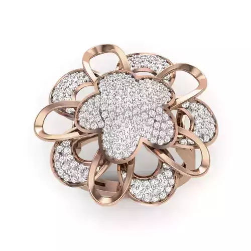 Women Cocktail Ring 3dm render details