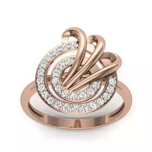 Women Diamond Ring 3dm render details