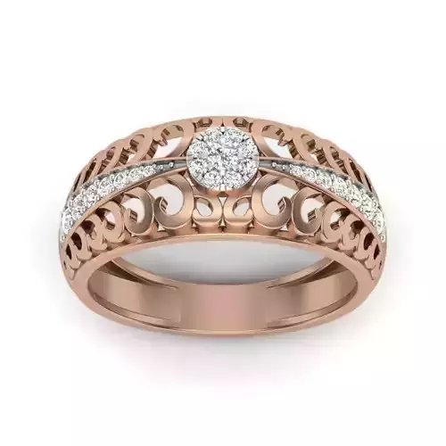 Women Diamond Ring 3dm render details