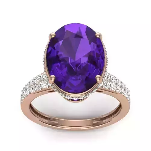Women Cocktail Ring 3dm render details