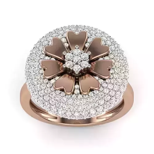 Women Cocktail Ring 3dm render details