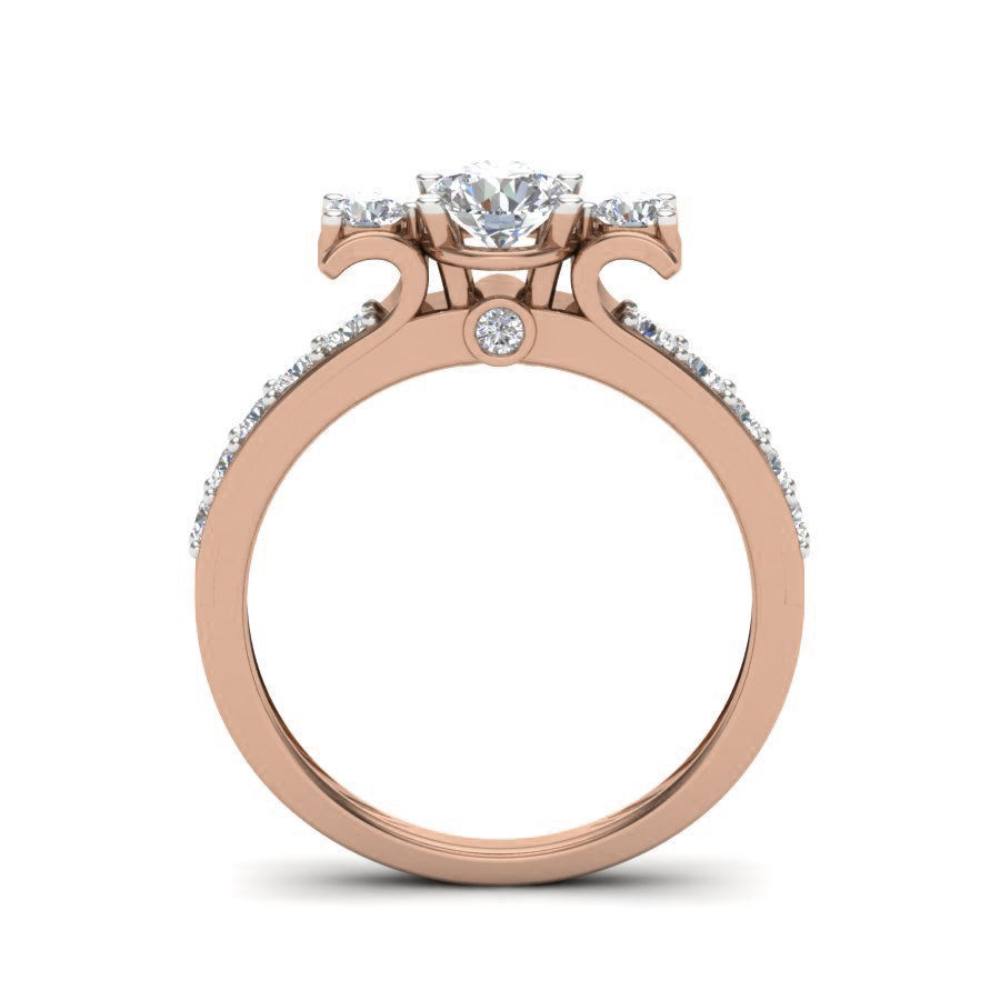 Women solitaire ring 3dm render detail 3D print model_1