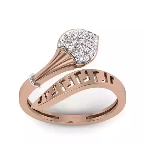 Women Diamond Ring 3dm render details