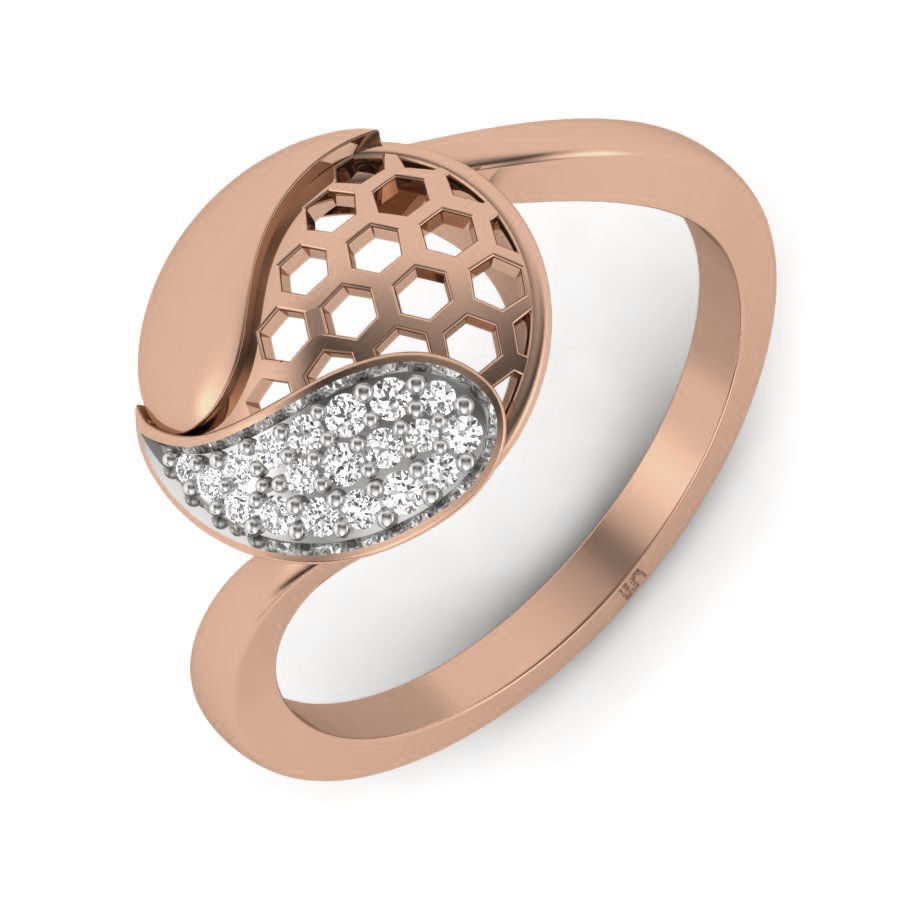 Women Diamond Ring 3dm render details 3D print model_4