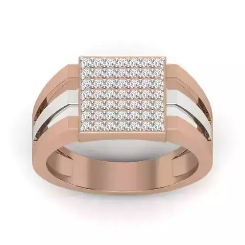 Gents Diamond Ring 3dm render details