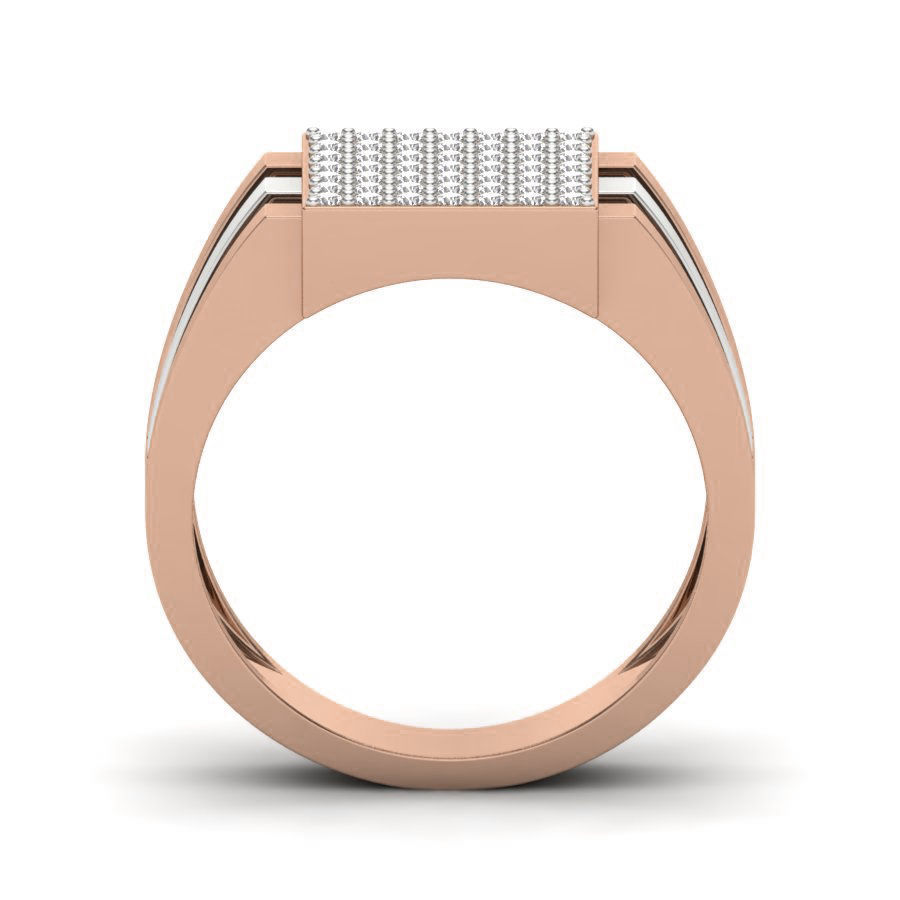 Gents Diamond Ring 3dm render details 3D print model_1