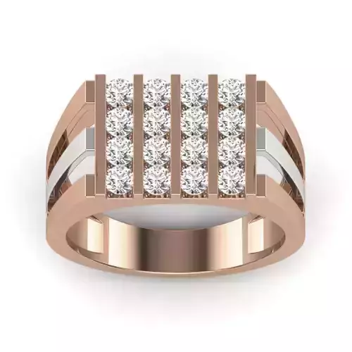 Gents Diamond Ring 3dm render details