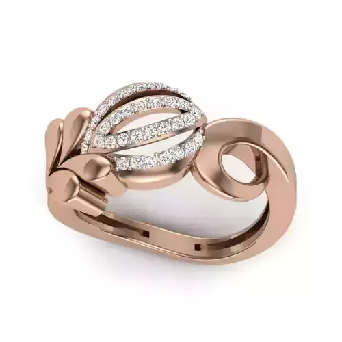 Women Diamond Ring 3dm render details